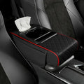 Multi-Function Car Armrest Cushion with Built-In Cup Holder and Tissue Box 🔥