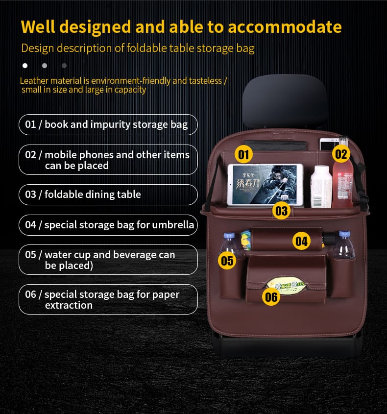 car seat organizer