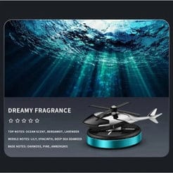*Solar Powered Helicopter Car Air Freshener – Rotating Dashboard Perfume Diffuser